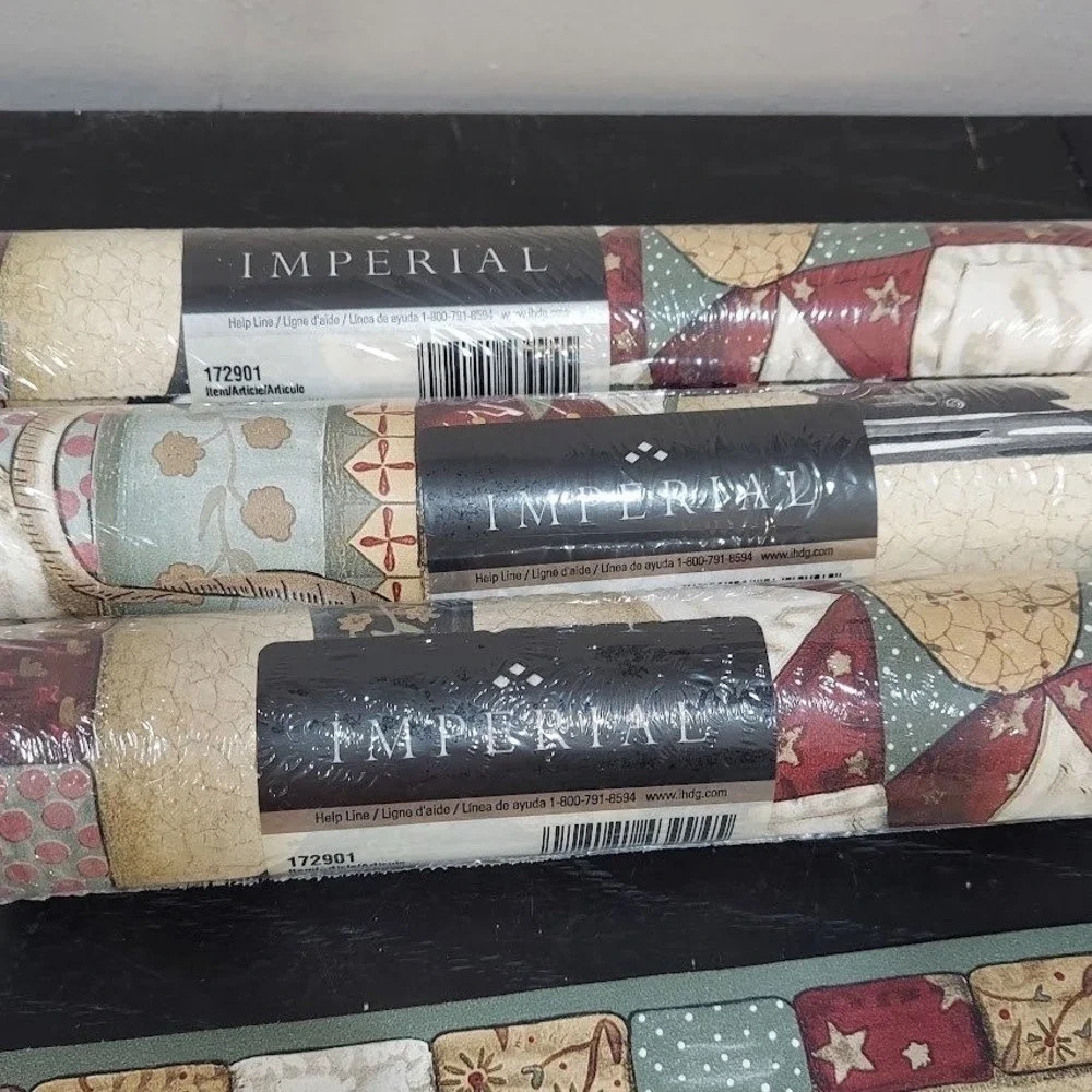 4 Rolls Imperial Leslie Beck Sewing Quilting Wallpaper‎ Border  Prepasted 172901